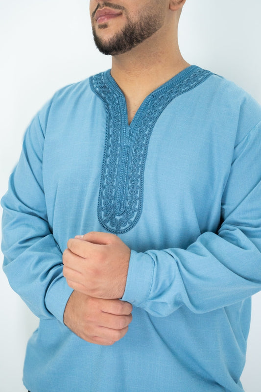 Premium Tunic Shirt - Light Blue
