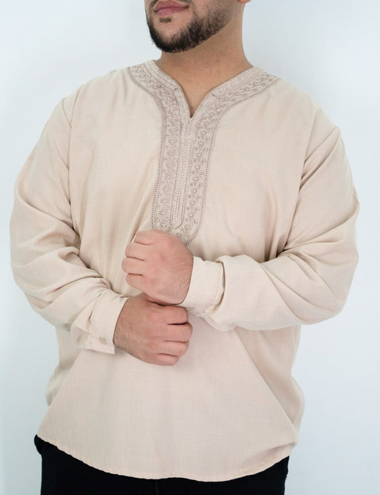 Premium Tunic Shirt - Beige