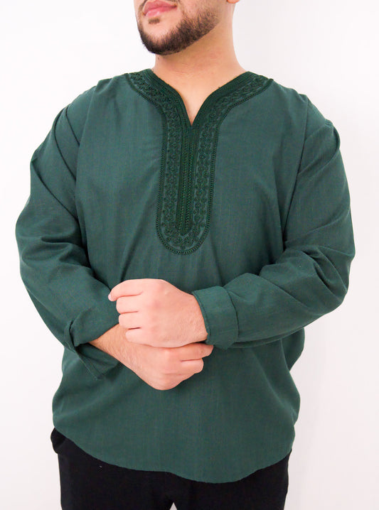 Premium Tunic Shirt - Dark Green